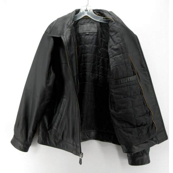 St Johns Bay Jacket Large Genuine Leather Bomber Insulated Heavy Duty* - Picture 10 of 12